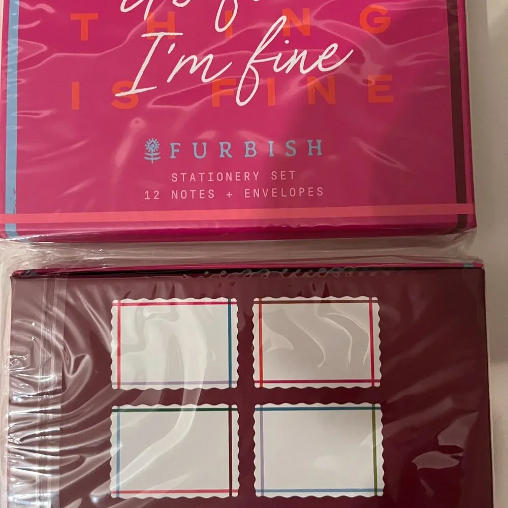Sarcastic Note Cards (it's fine I'm fine). by Furbish (2 boxes / new)‎